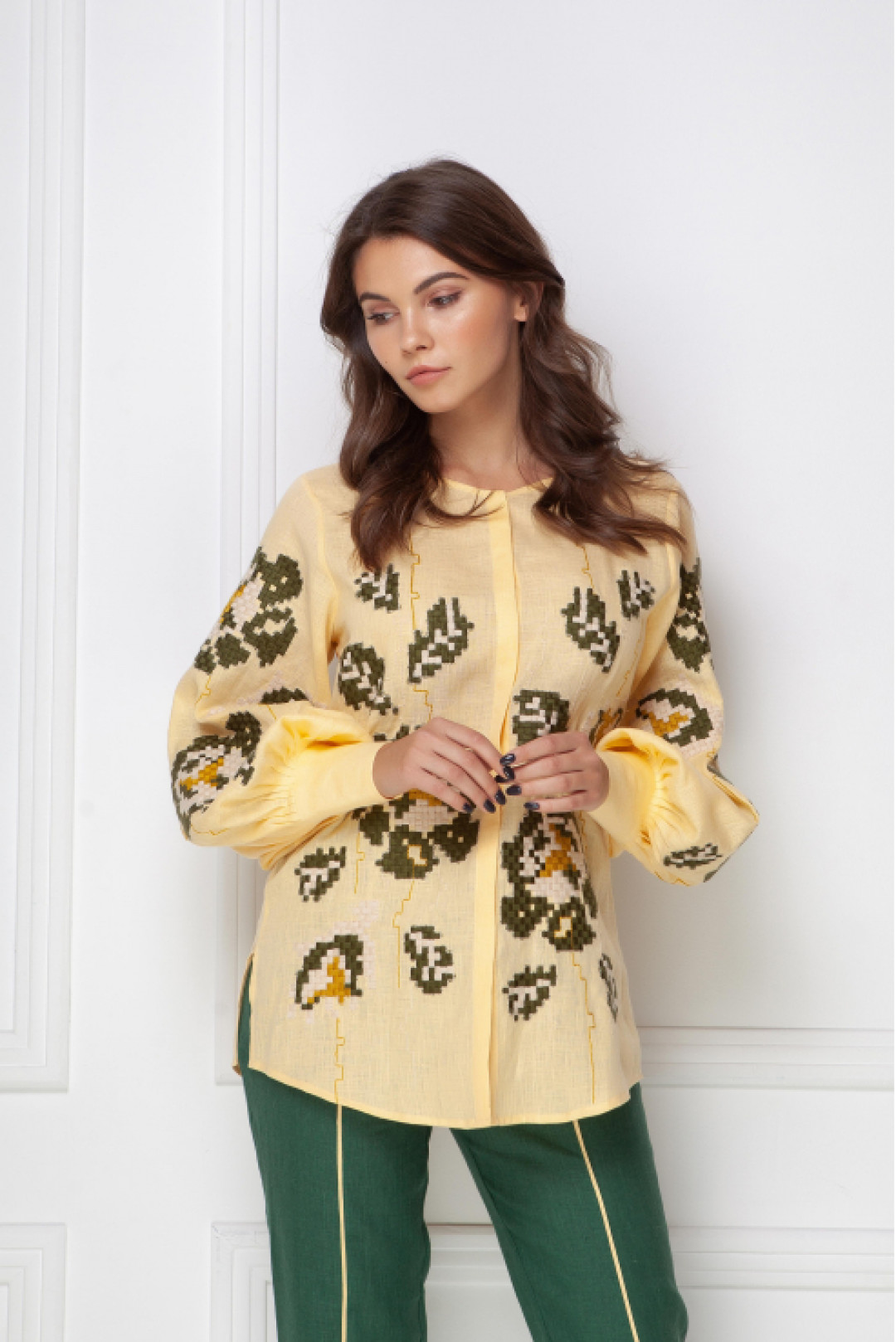 Camelia Beige Blouse by FOBERINI on curated-crowd.com