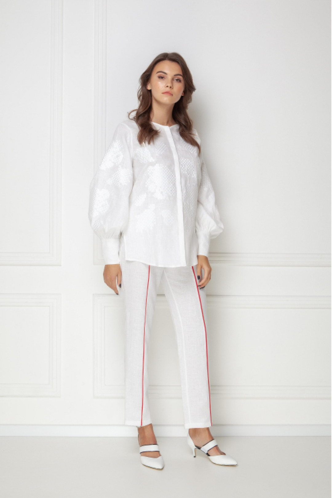 Camelia White Blouse by FOBERINI on curated-crowd.com