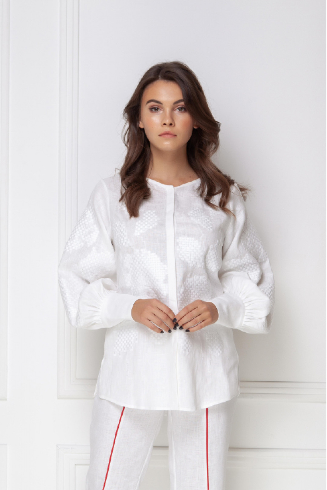 Camelia White Blouse by FOBERINI on curated-crowd.com