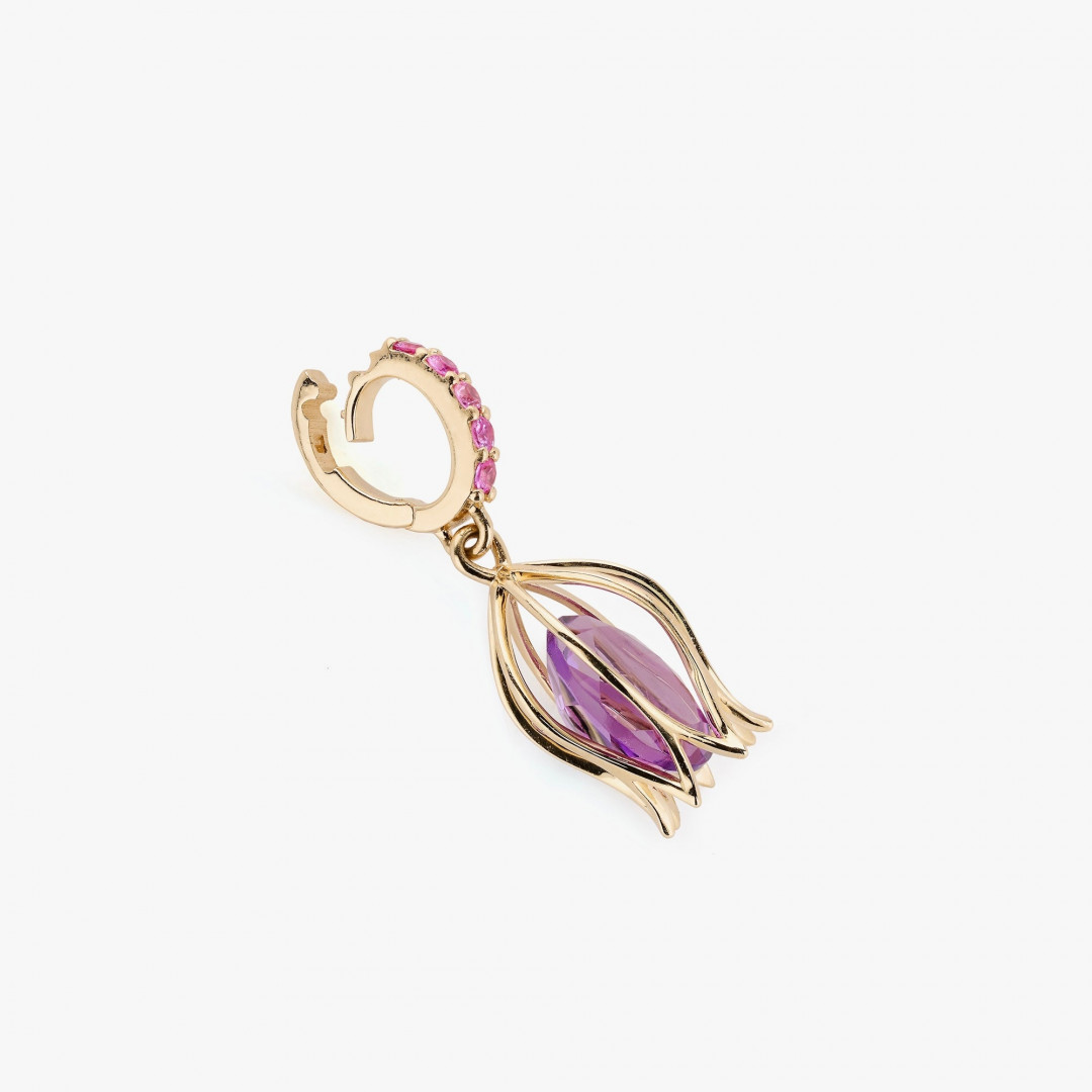 Tulip Amethyst Charm Pendant by Tripat Jewellery on curated-crowd.com