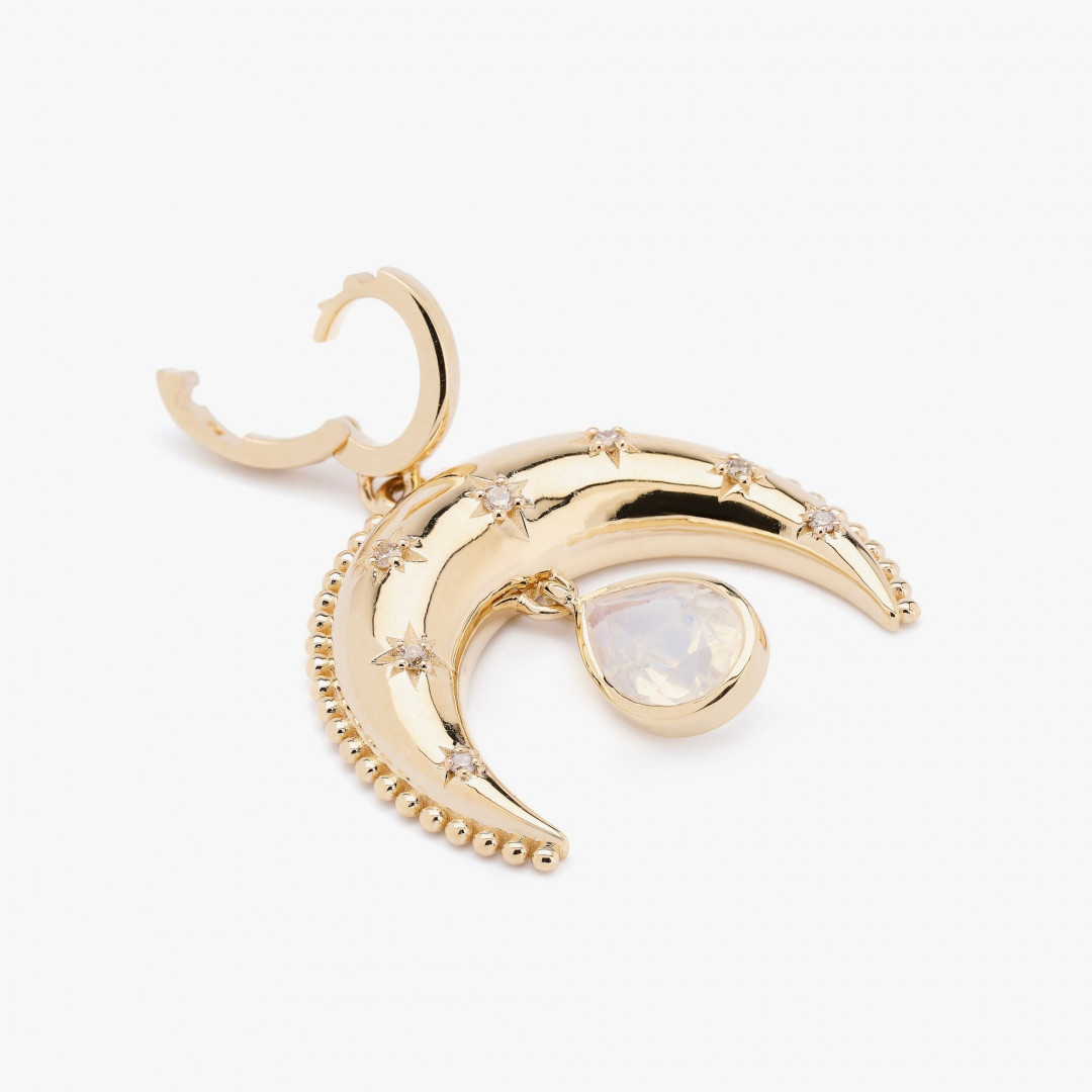 Moon Charm Pendant by Tripat Jewellery on curated-crowd.com