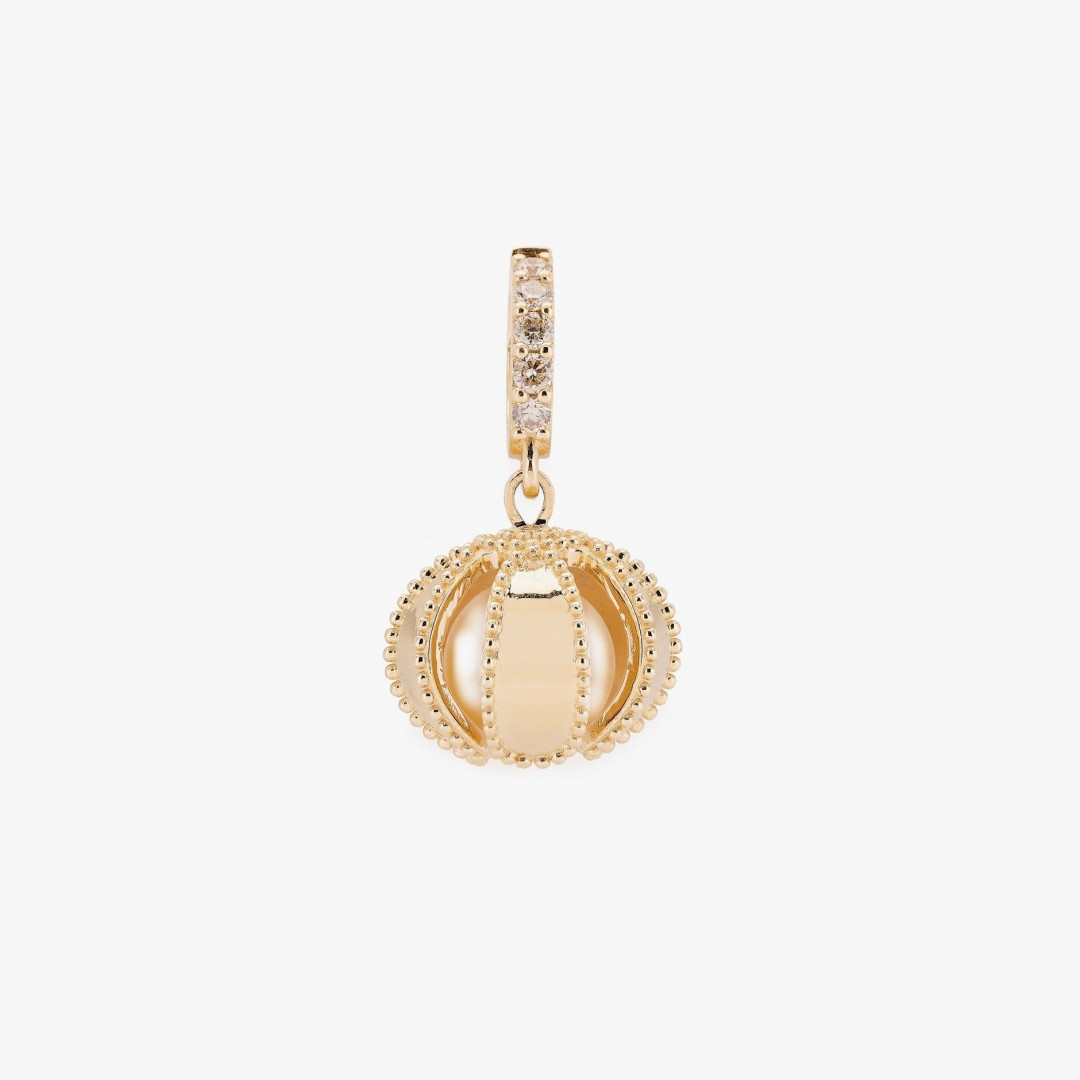 Ghungroo Pearl Charm Pendant by Tripat Jewellery on curated-crowd.com