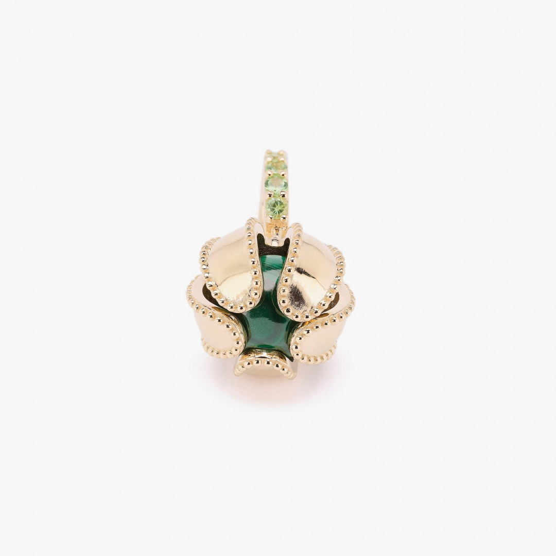 Ghungroo Malachite Charm Pendant by Tripat Jewellery on curated-crowd.com