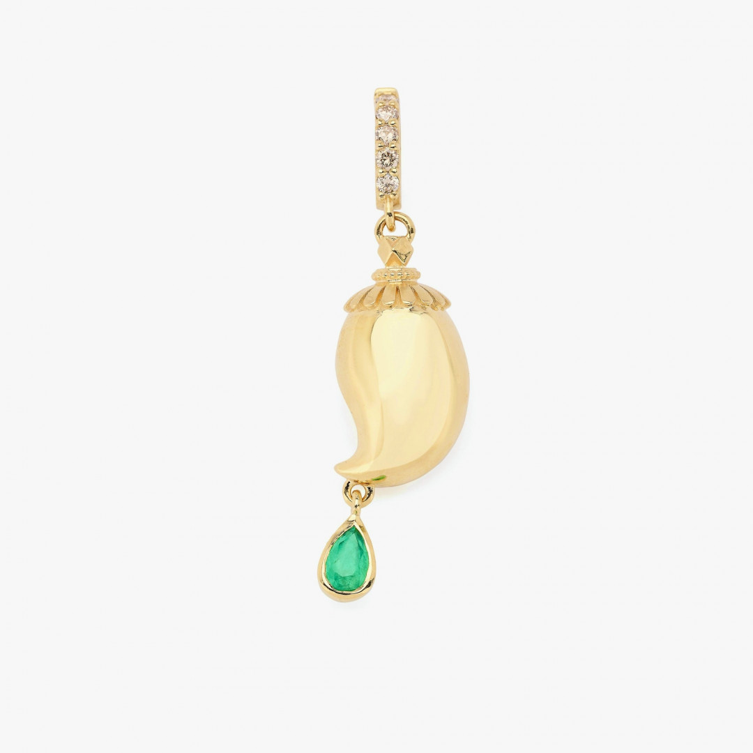 Aam Panna Charm Pendant by Tripat Jewellery on curated-crowd.com
