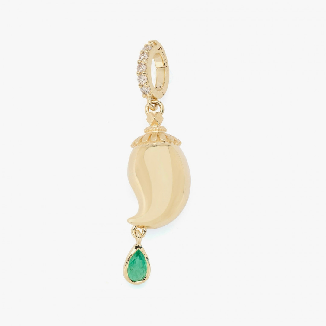 Aam Panna Charm Pendant by Tripat Jewellery on curated-crowd.com