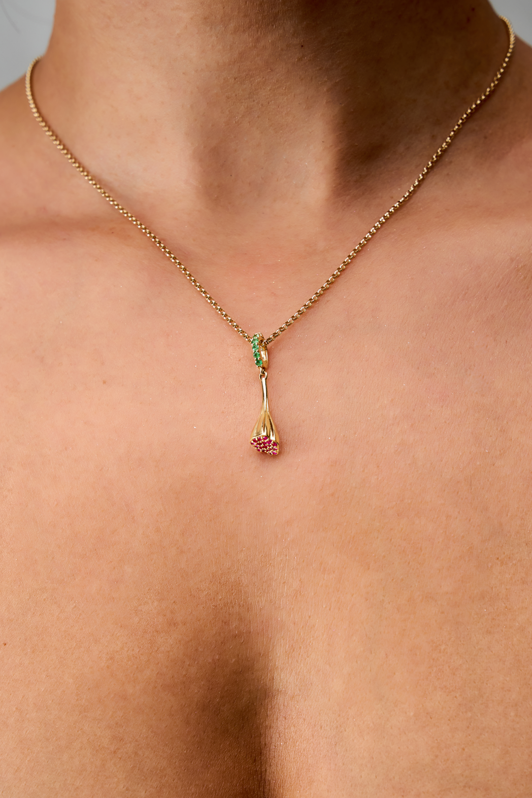 Lotus Sprout Charm Pendant by Tripat Jewellery on curated-crowd.com