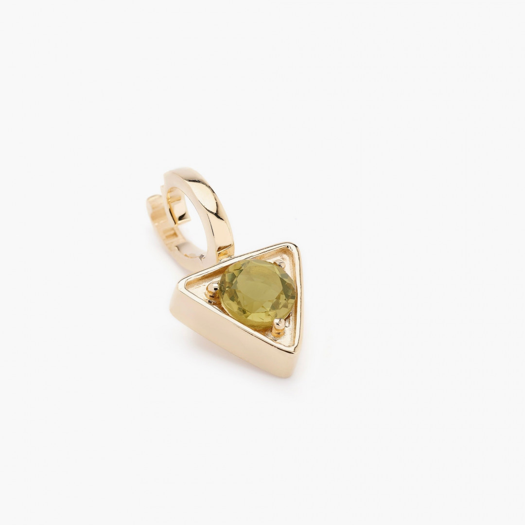 Shakti Olive Quartz Pendant by Tripat Jewellery on curated-crowd.com