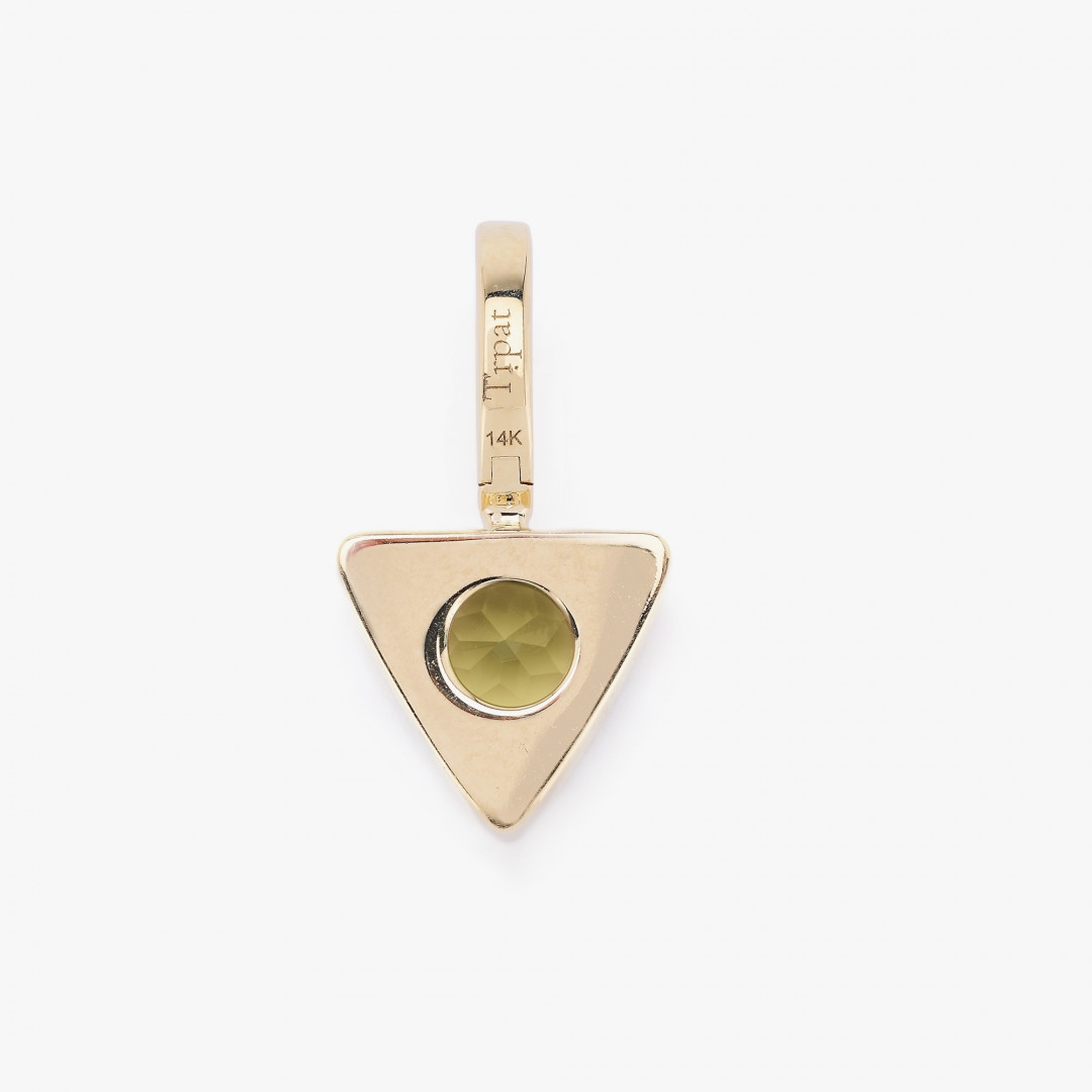 Shakti Olive Quartz Pendant by Tripat Jewellery on curated-crowd.com