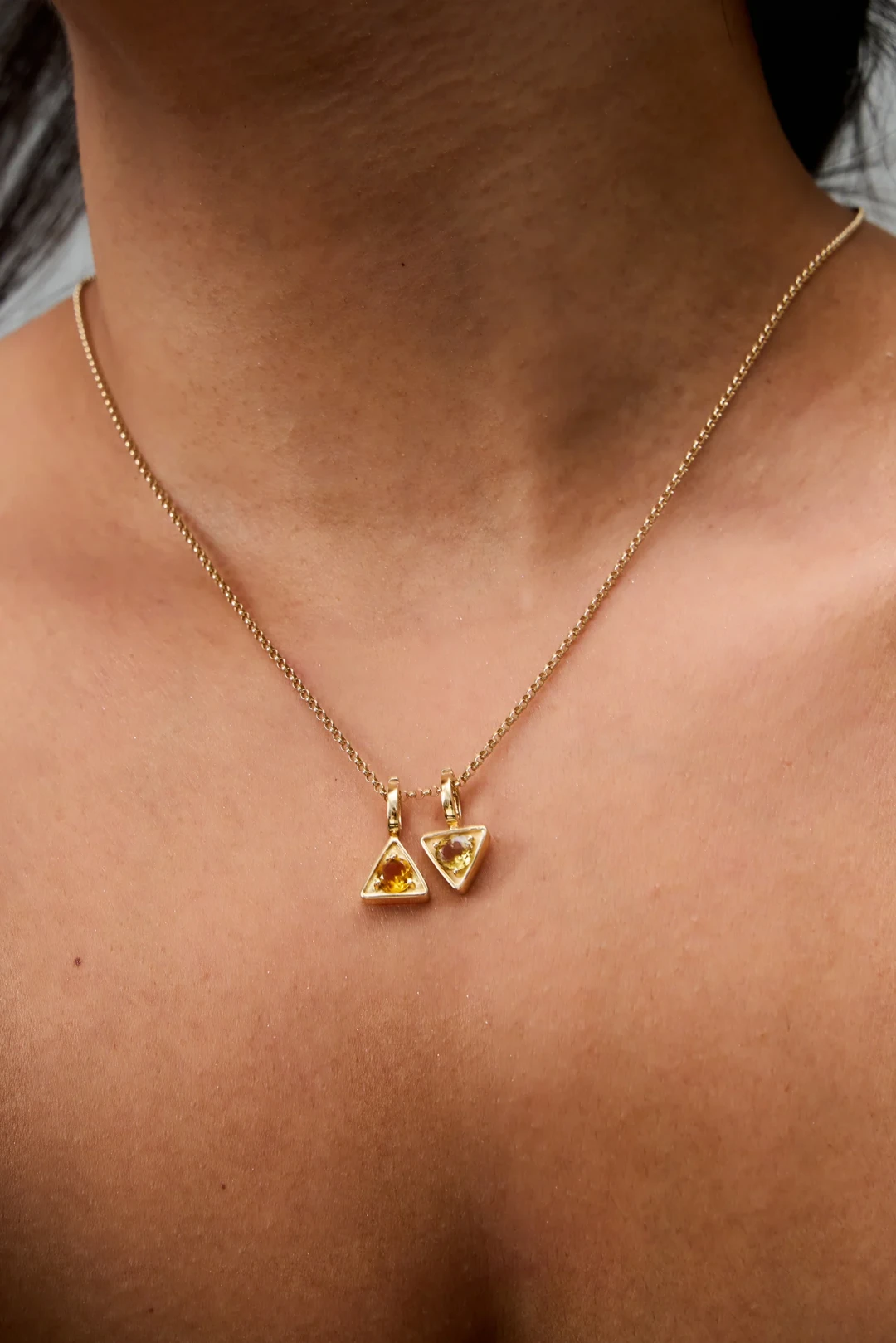 Shakti Olive Quartz Pendant by Tripat Jewellery on curated-crowd.com