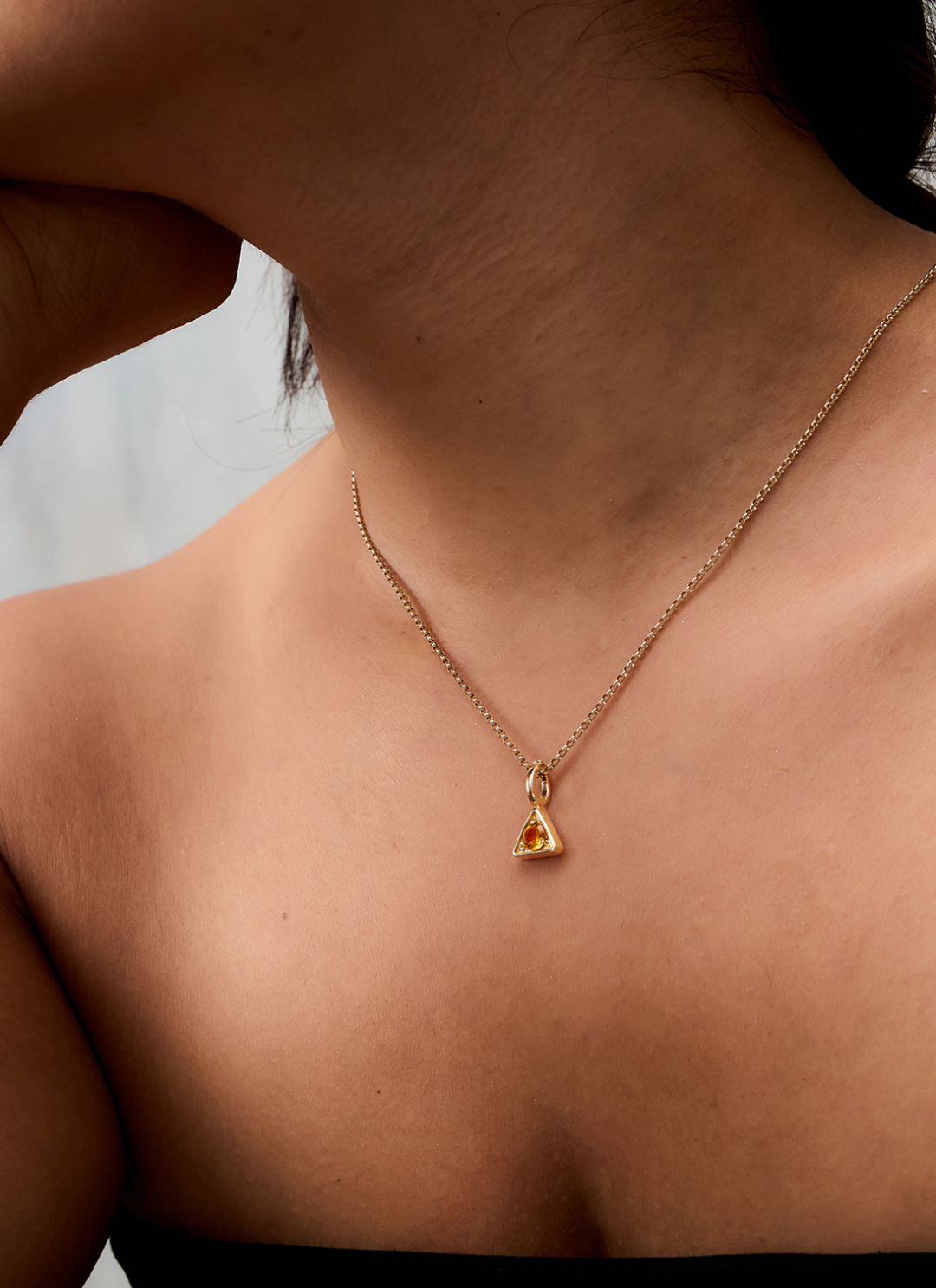 Agni Citrine Pendant by Tripat Jewellery on curated-crowd.com