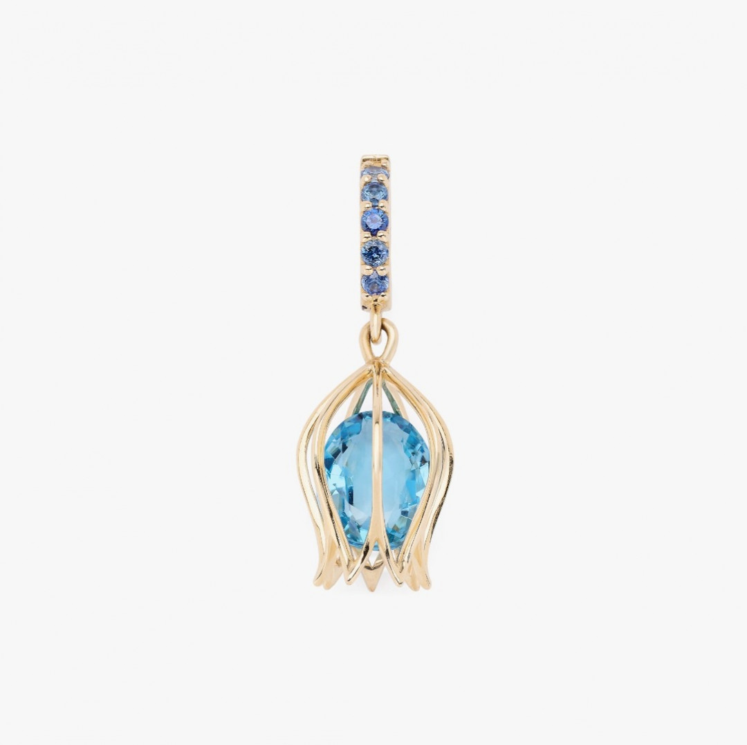 Tulip Topaz Charm Pendant by Tripat Jewellery on curated-crowd.com