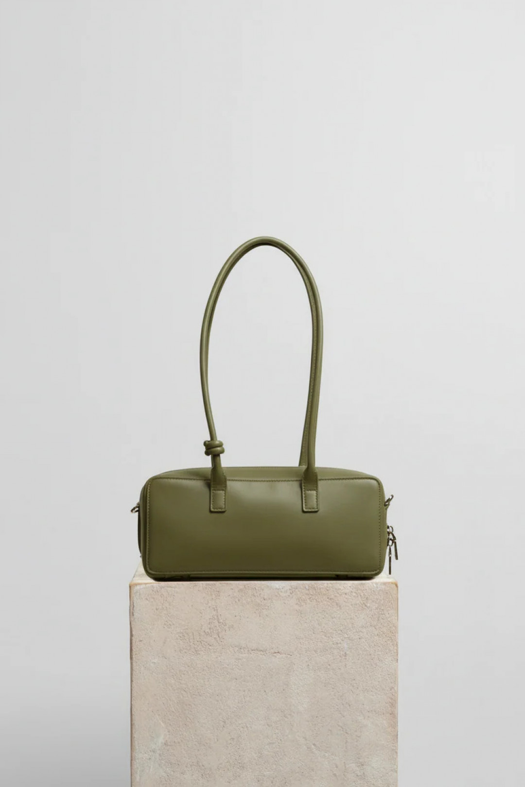 Small Work Bag in Moss Green Leather by Folklore on curated-crowd.com