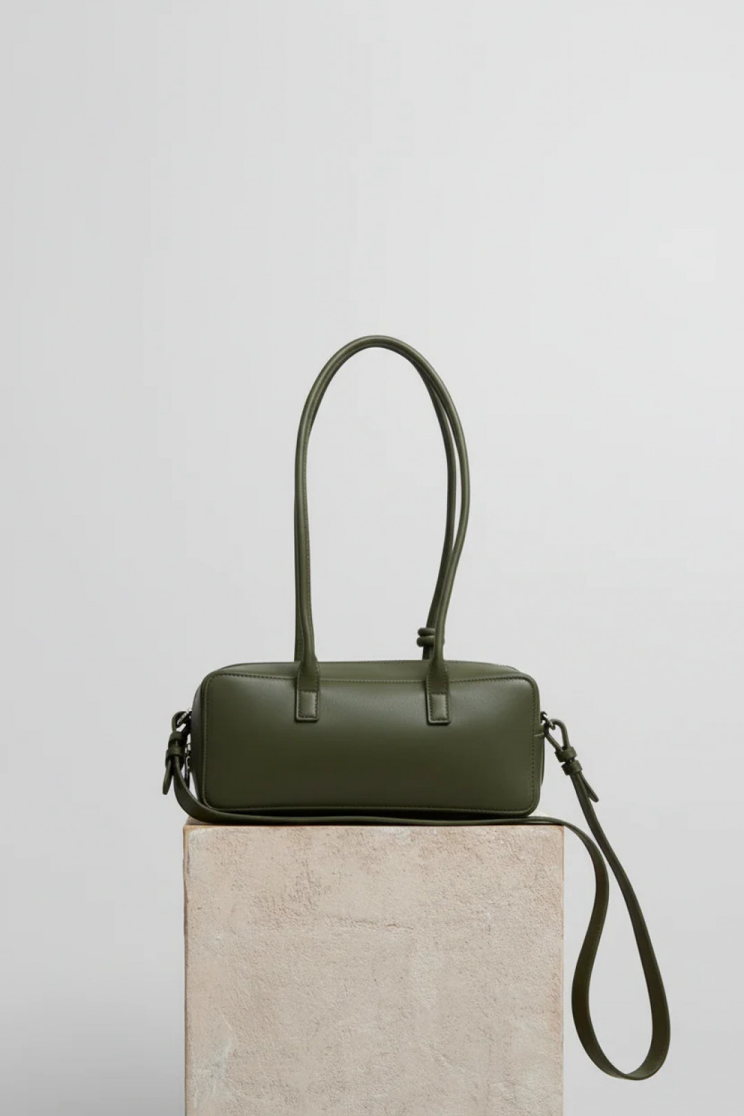 Small Work Bag in Moss Green Leather by Folklore on curated-crowd.com