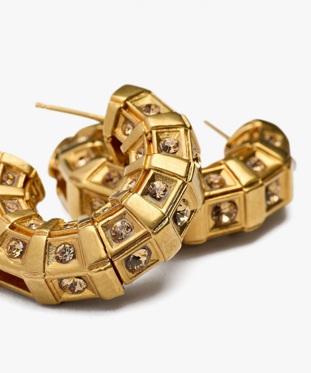 Lobster Vibe Earrings Gold by Sonia Petroff on curated-crowd.com