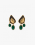 Leaf Earrings Green by Sonia Petroff on curated-crowd.com