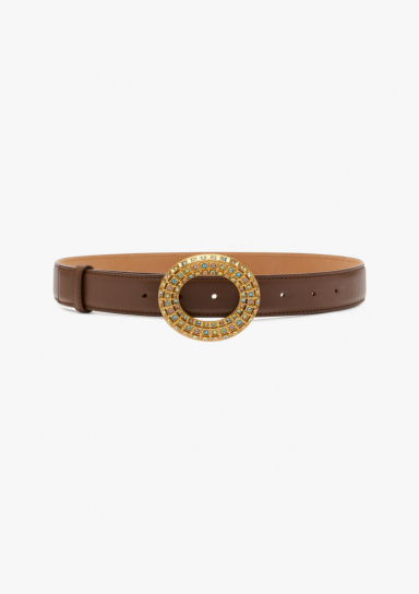 Lobster Vibe Belt Chocolate Brown by Sonia Petroff on curated-crowd.com