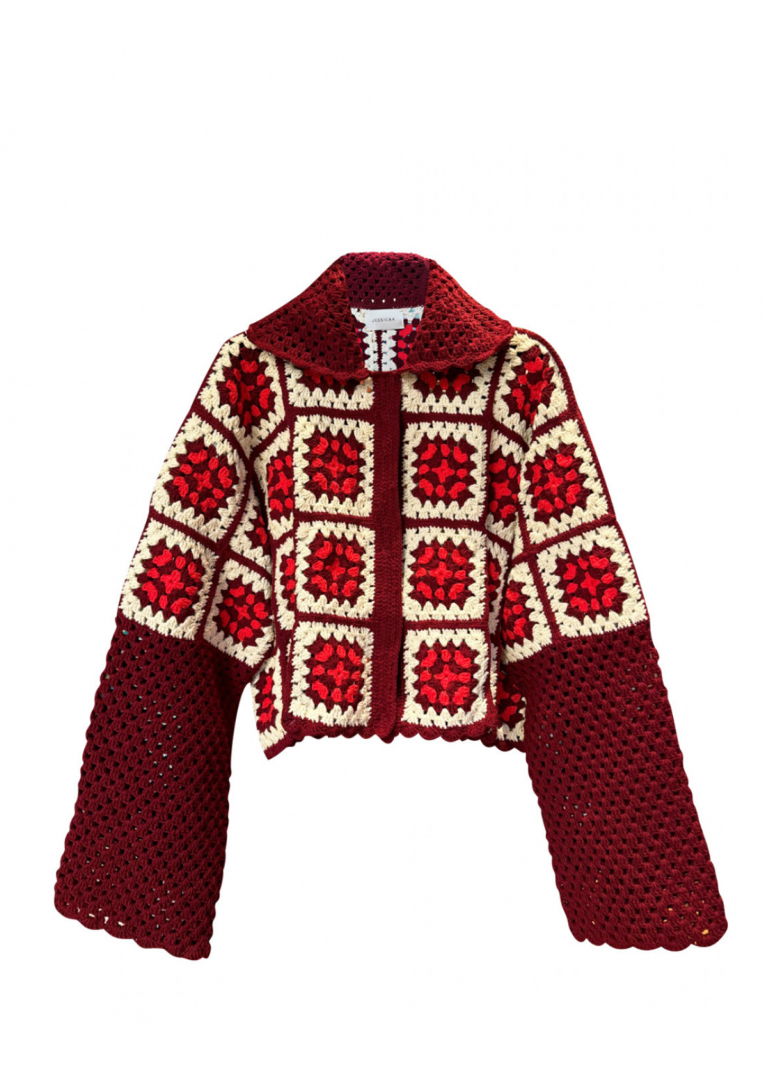 Anya Jacket Burgundy & Red by Jessica K on curated-crowd.com