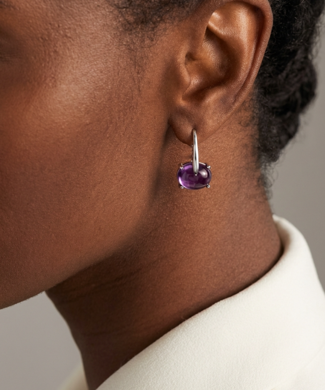 Sardinia Long Purple Amethyst Earrings by MAVIADA on curated-crowd.com