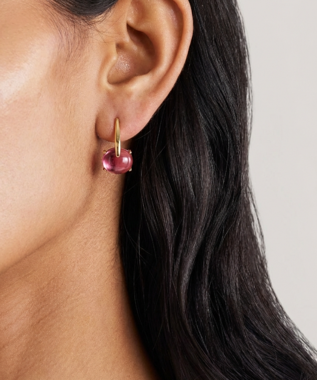 Sardinia Long Pink Tourmaline Earrings by MAVIADA on curated-crowd.com