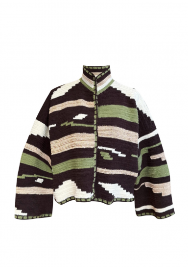 Kiona Jacket Short Brown Khaki by Jessica K on curated-crowd.com