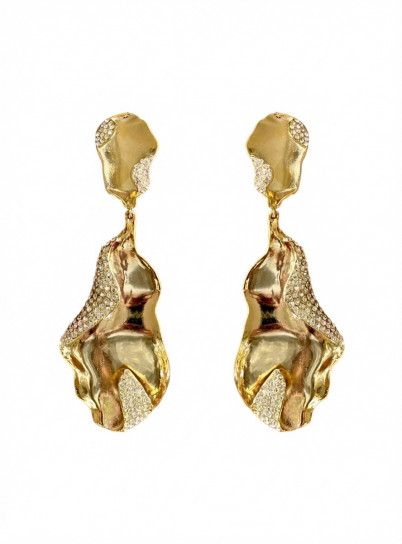 Ursula Earrings Gold by Jessica K on curated-crowd.com
