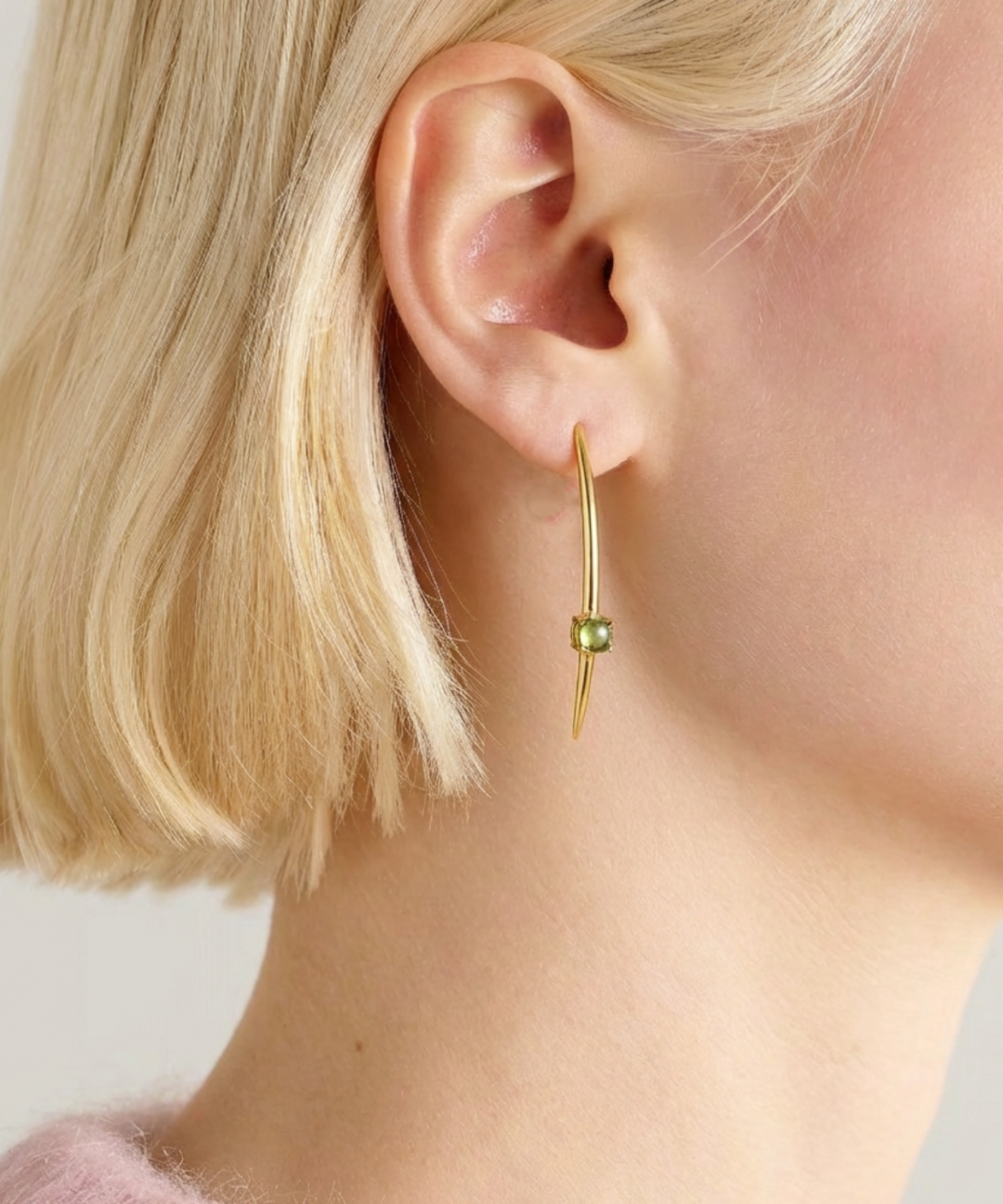Tusk Green Amethyst Earrings by MAVIADA on curated-crowd.com