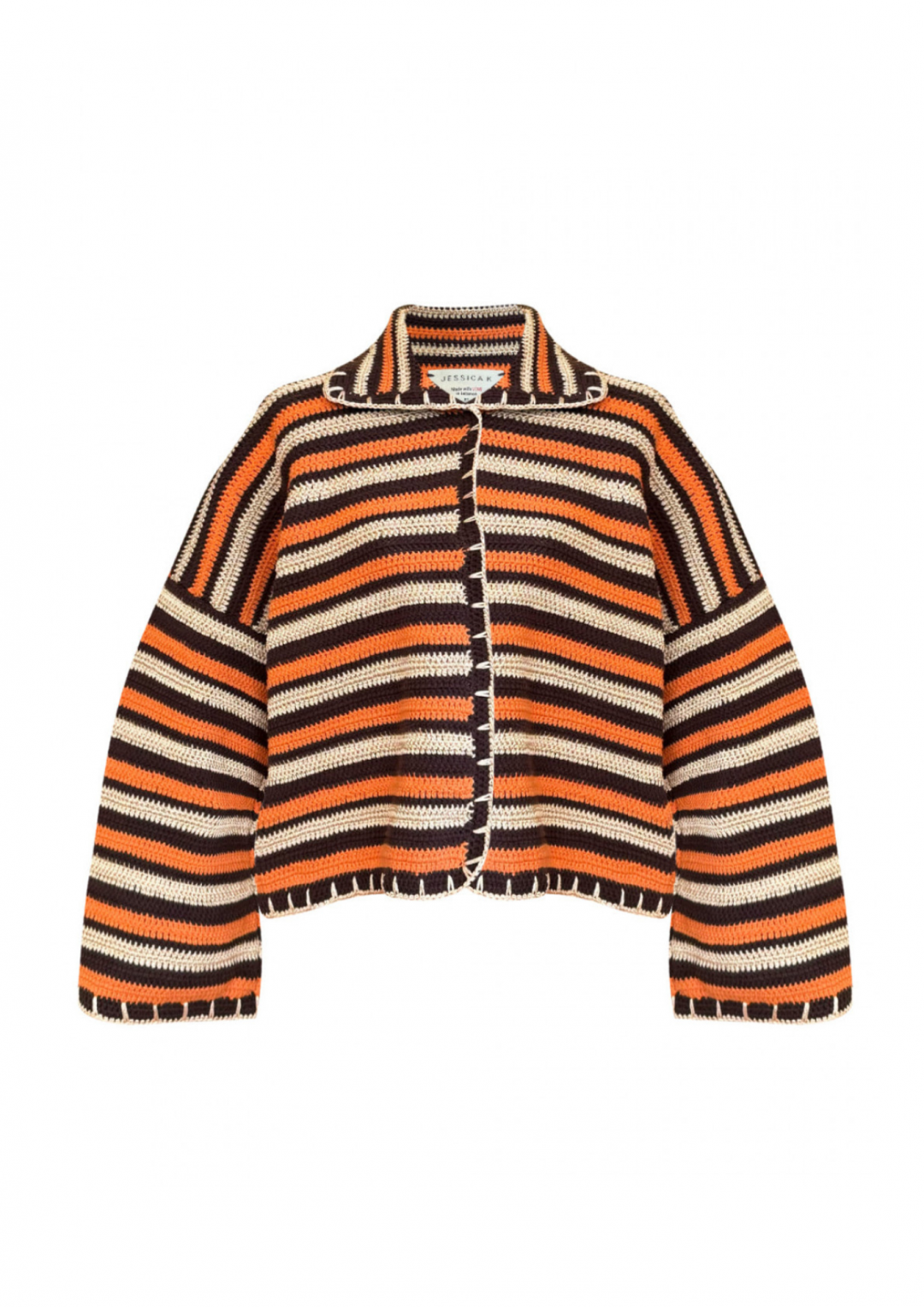 Daria Jacket Brown Orange by Jessica K on curated-crowd.com