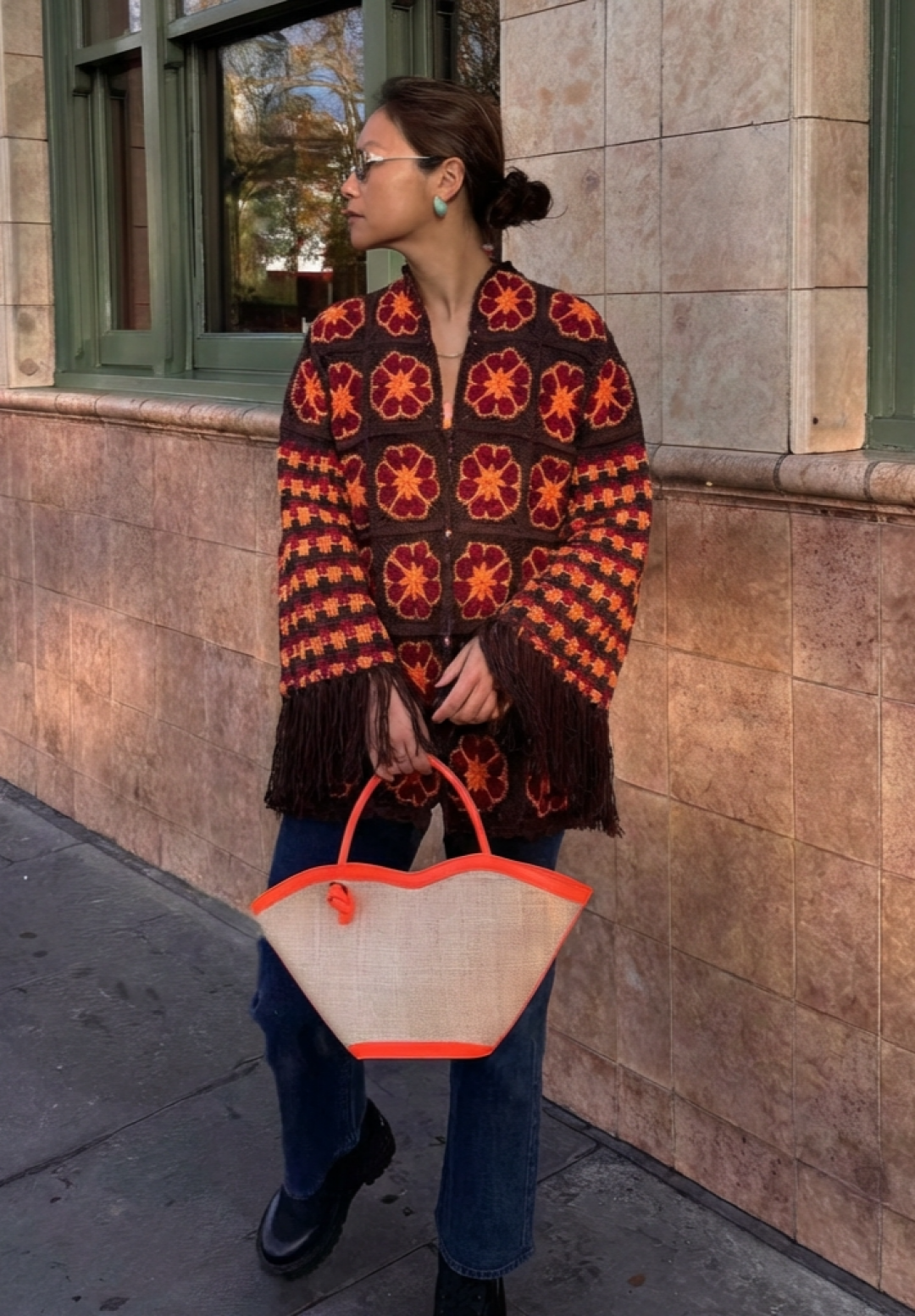 Imagine Jacket Brown/Orange/Red by Jessica K on curated-crowd.com