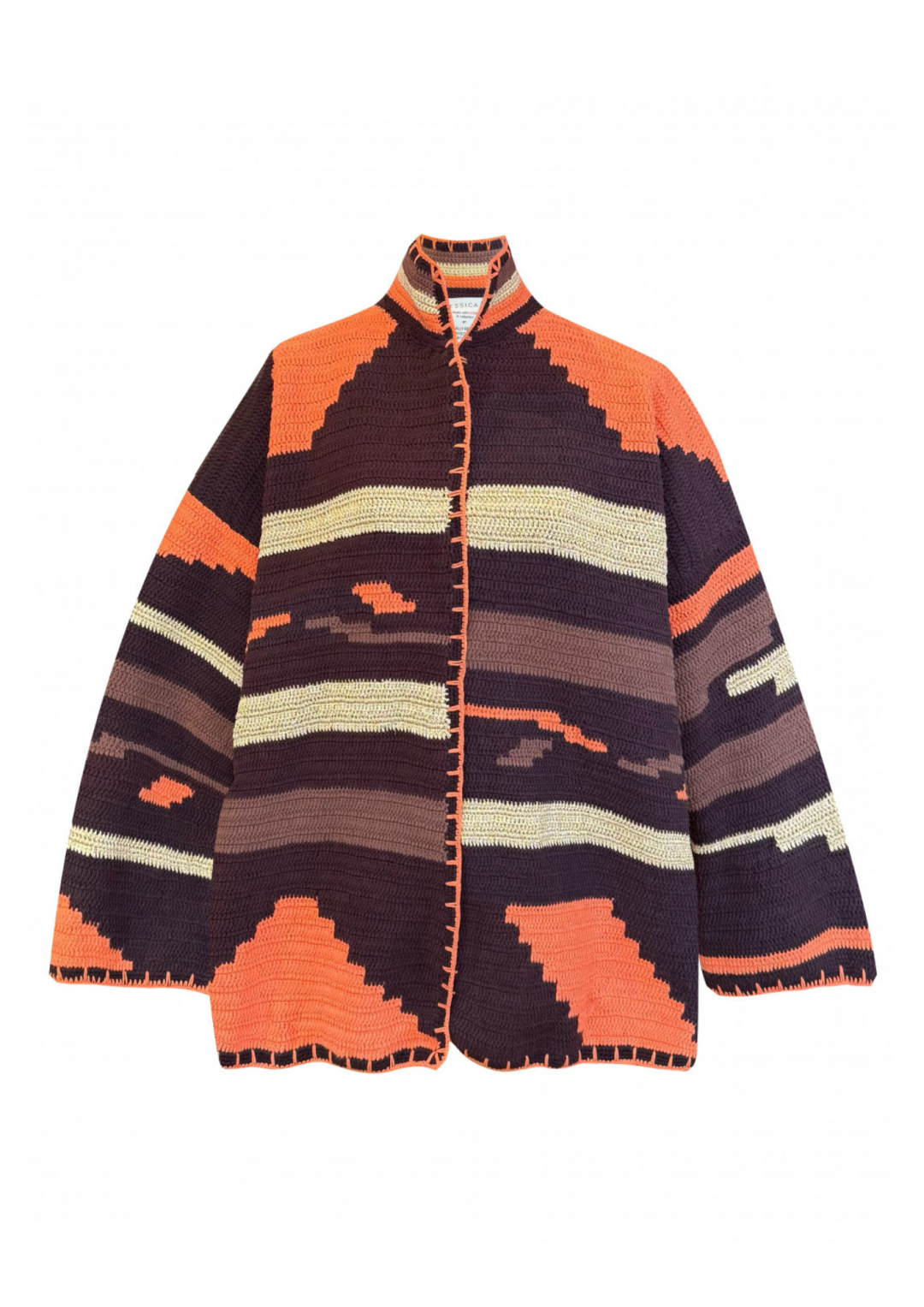 Kiona Jacket Long Brown/Orange by Jessica K on curated-crowd.com