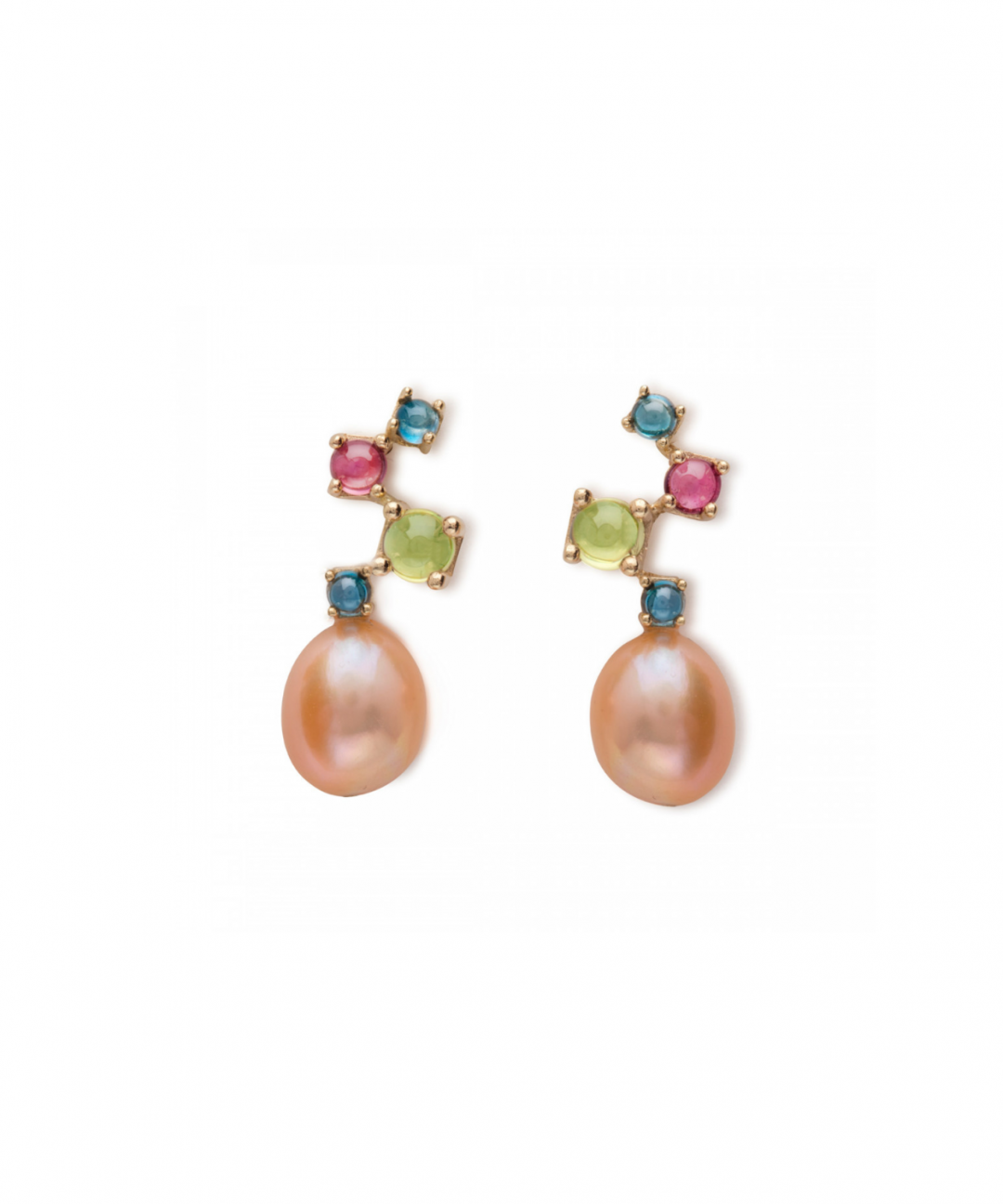 Cavallo Cascade Midi Baroque Pearl Earrings, 18k gold by MAVIADA on curated-crowd.com