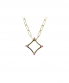 Colour Large Logo Chain Necklace set in Pink Tourmaline, 18k Gold by MAVIADA on curated-crowd.com