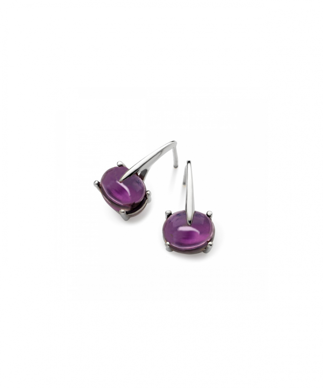 Sardinia Long Purple Amethyst Earrings by MAVIADA on curated-crowd.com