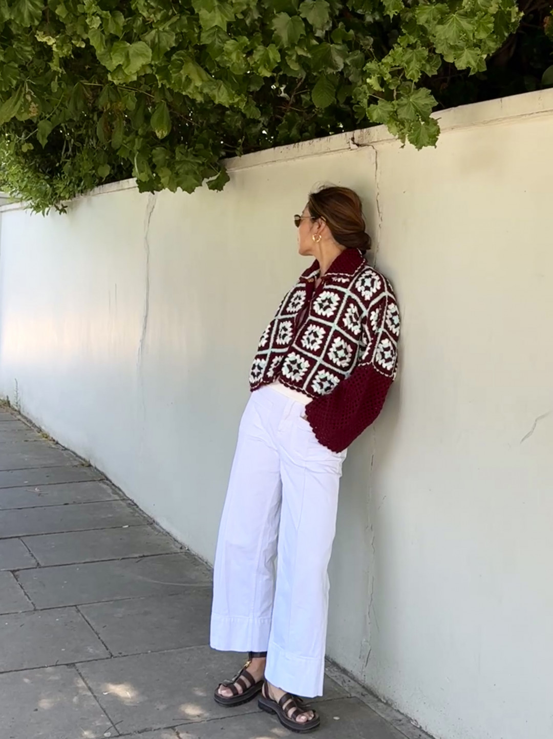 Anya Jacket Burgundy With Aqua by Jessica K on curated-crowd.com