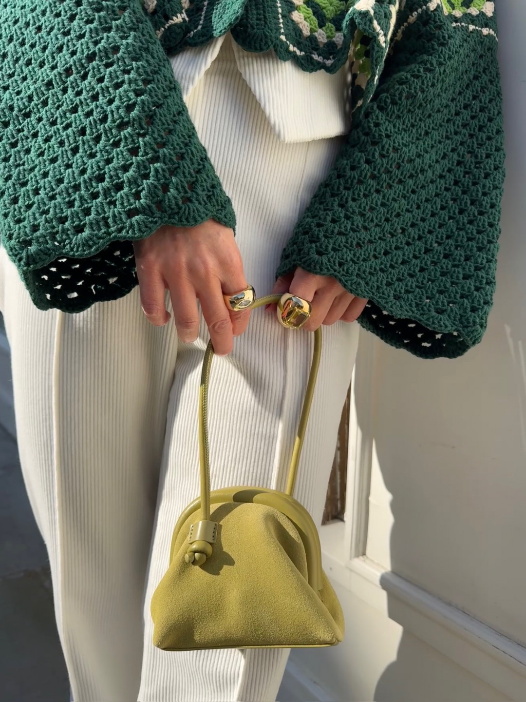 Micro Mini Money Bag in Suede by Folklore on curated-crowd.com