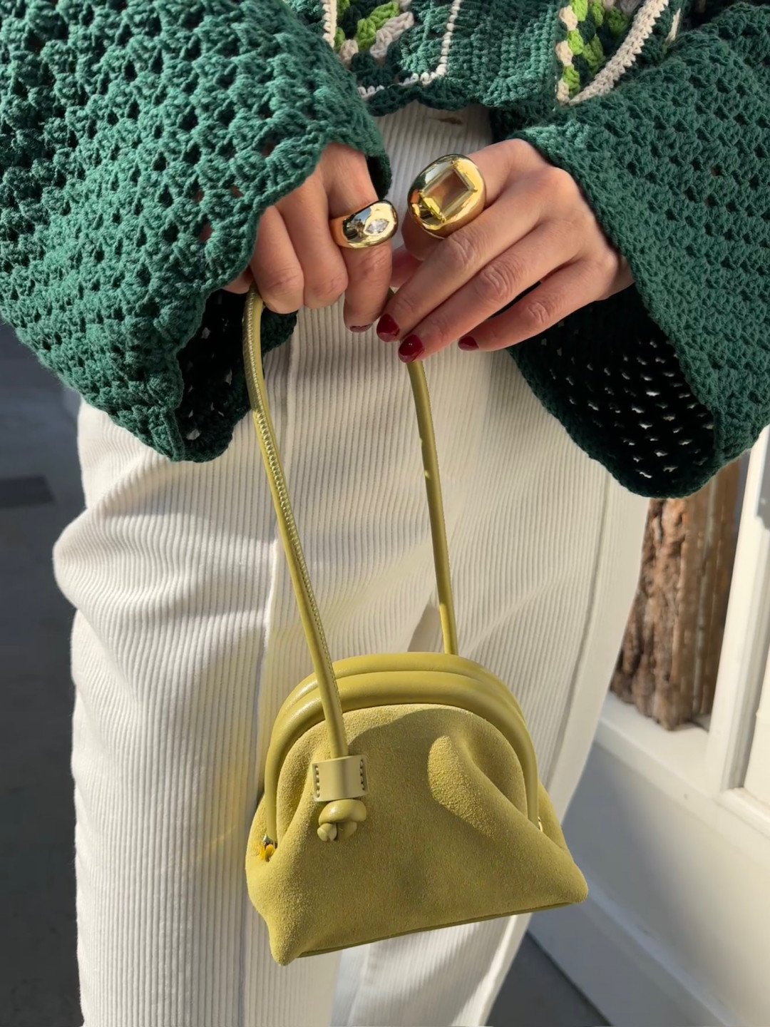 Micro Mini Money Bag in Suede by Folklore on curated-crowd.com