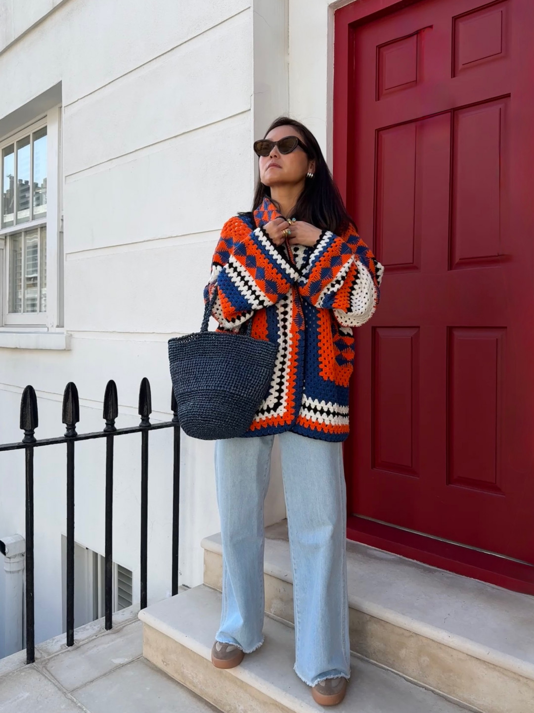 Talulah Jacket Petrol/Orange by Jessica K on curated-crowd.com