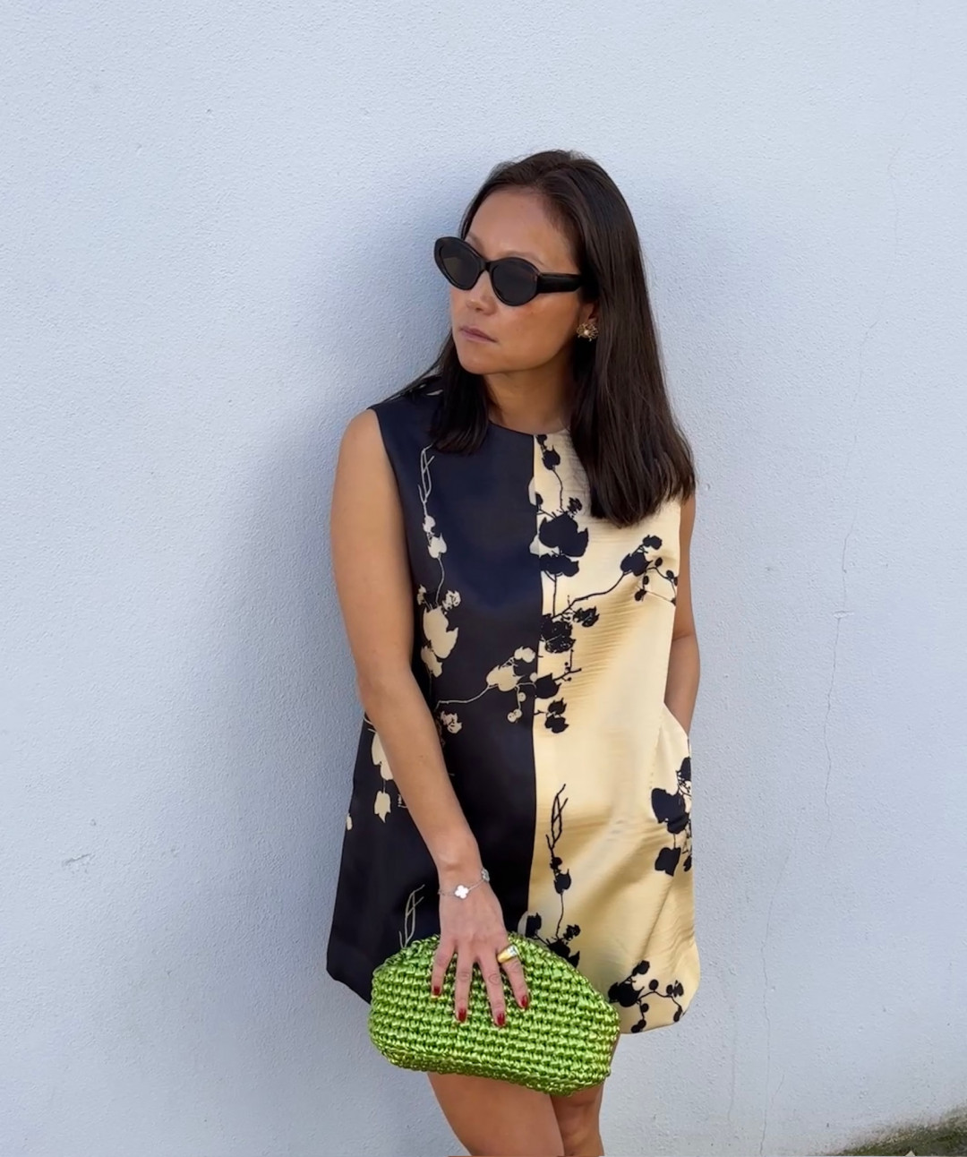 Sakura Half and Half Dress by Studio Rigu on curated-crowd.com