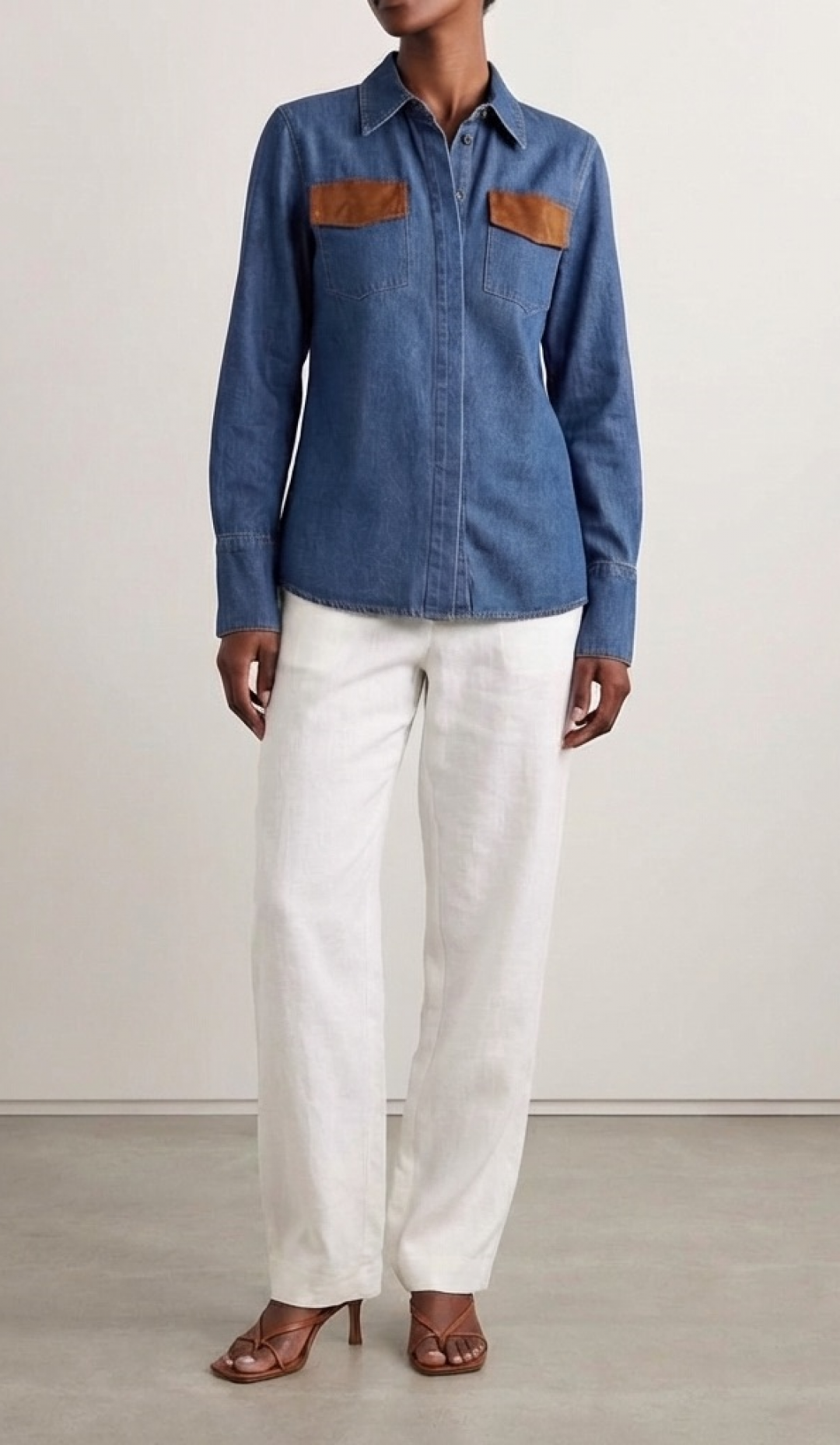 The Military Pocket Denim Shirt by Sorbé on curated-crowd.com