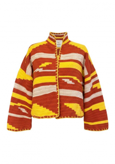 Kiona Short Jacket Brick/Mustard by Jessica K on curated-crowd.com