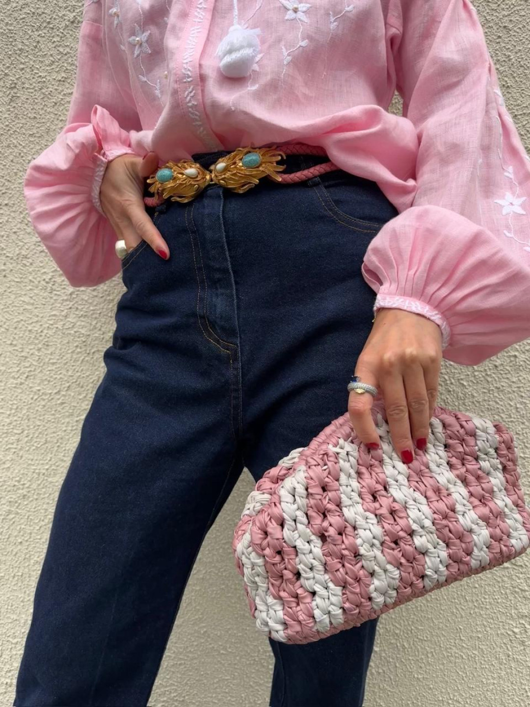 Lily Pink Clutch by DEINO'S on curated-crowd.com