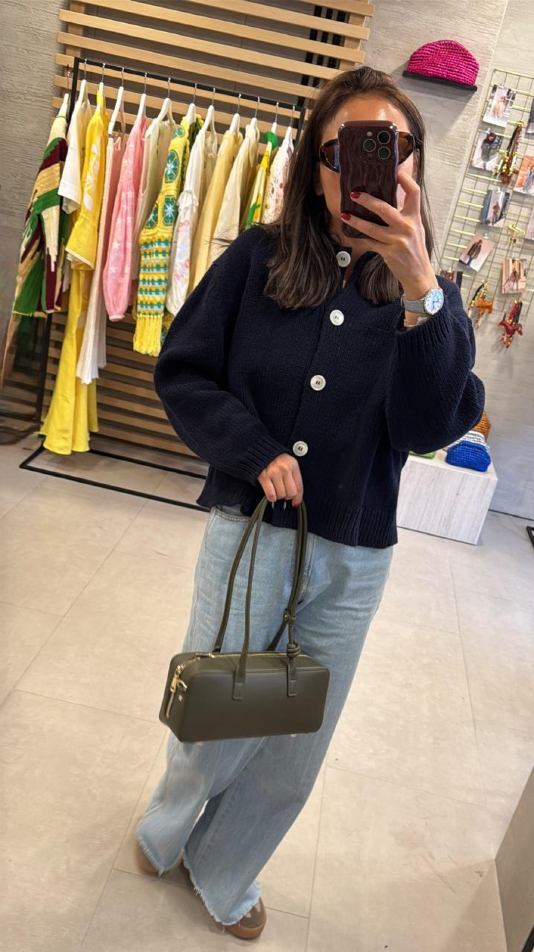 Small Work Bag in Moss Green Leather by Folklore on curated-crowd.com