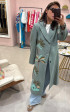 Palm Tree Linen Coat by Artwear Gallery on curated-crowd.com