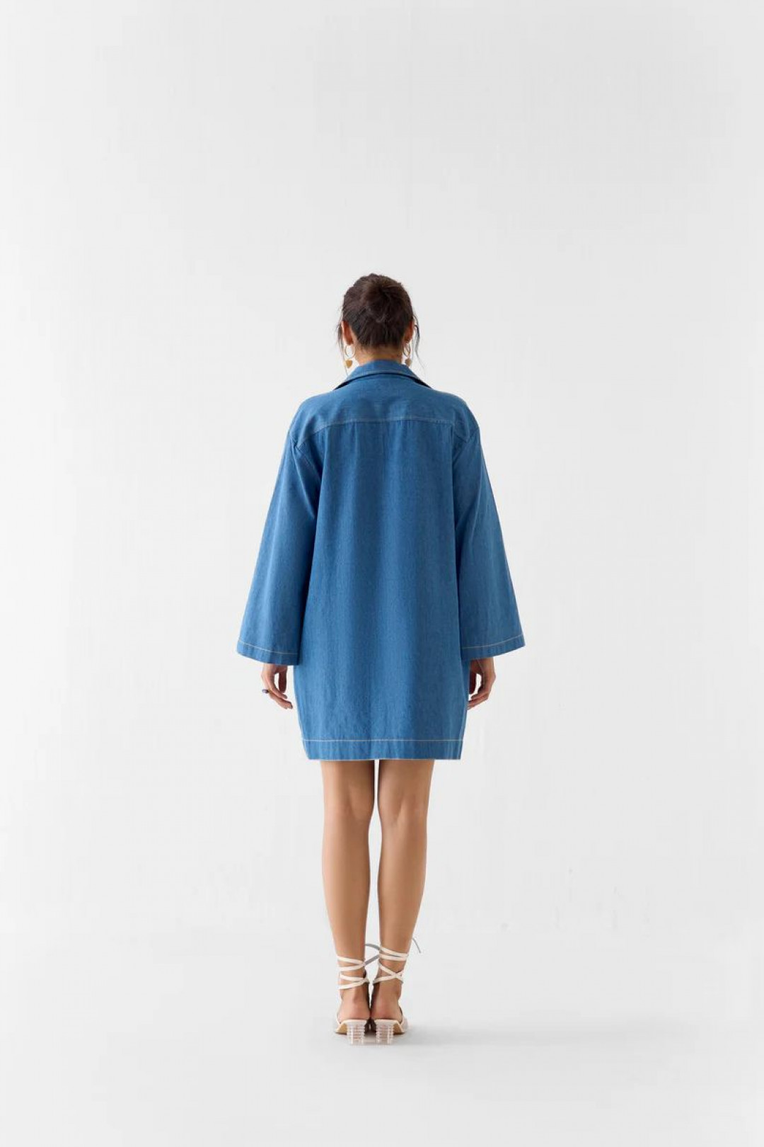Indigo Short Dress by Studio Rigu on curated-crowd.com