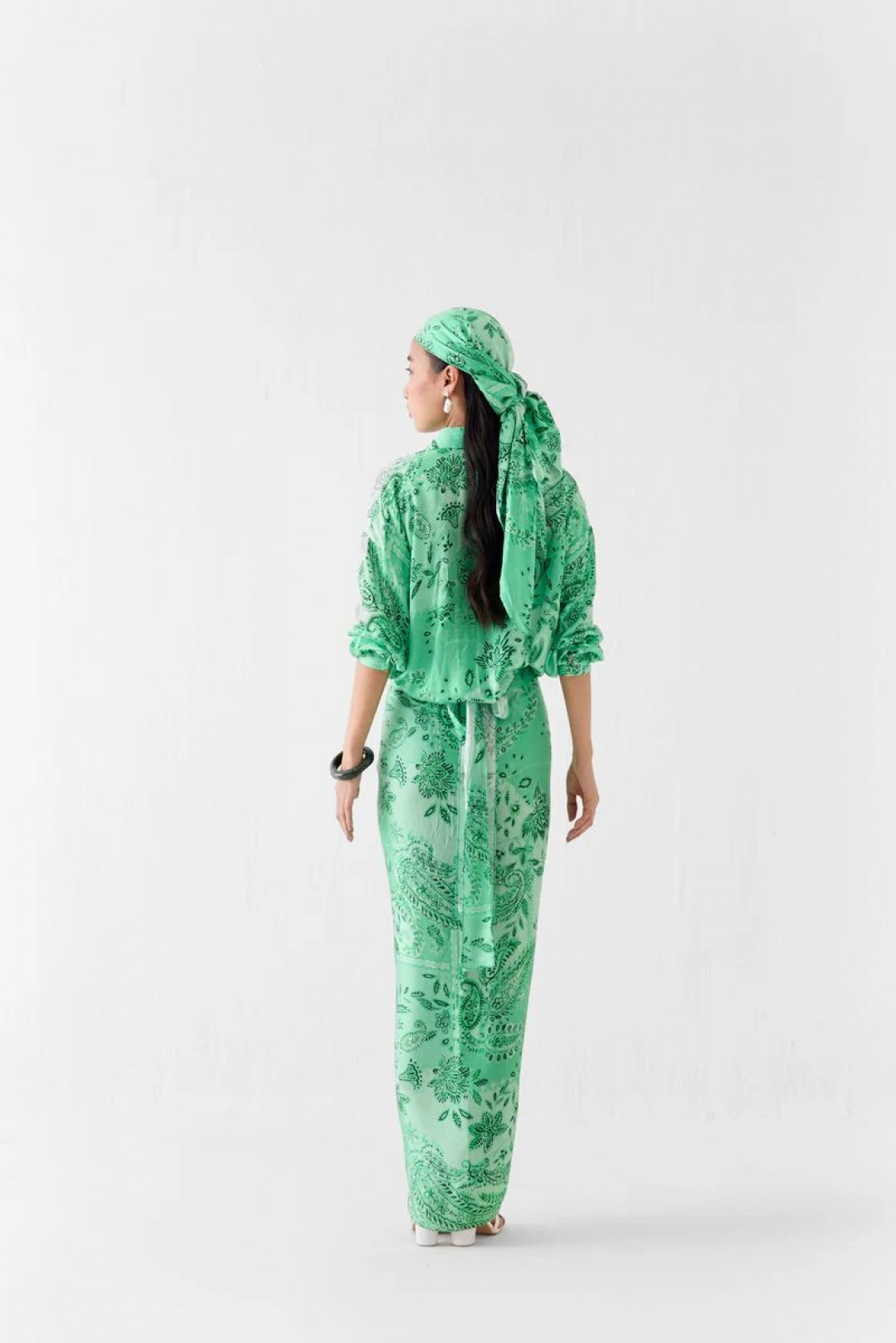 Buta Draped Shirt Dress by Studio Rigu on curated-crowd.com