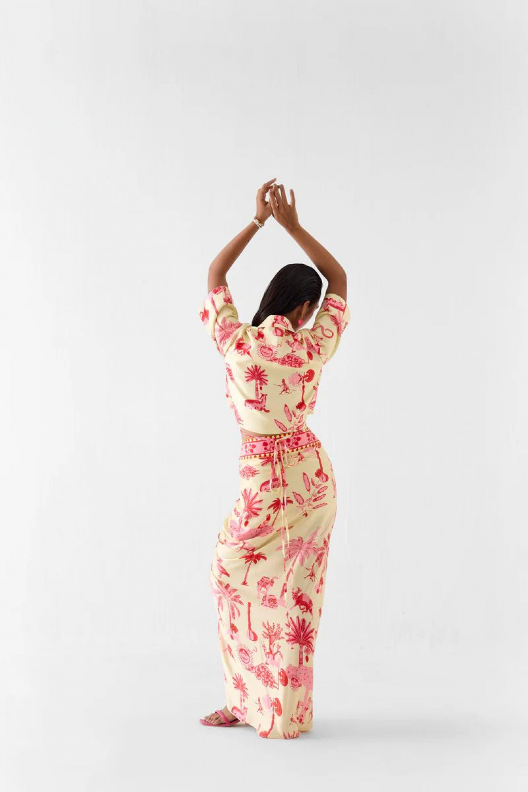 Sawai Crop Blazer & Skirt Co-ord by Studio Rigu on curated-crowd.com