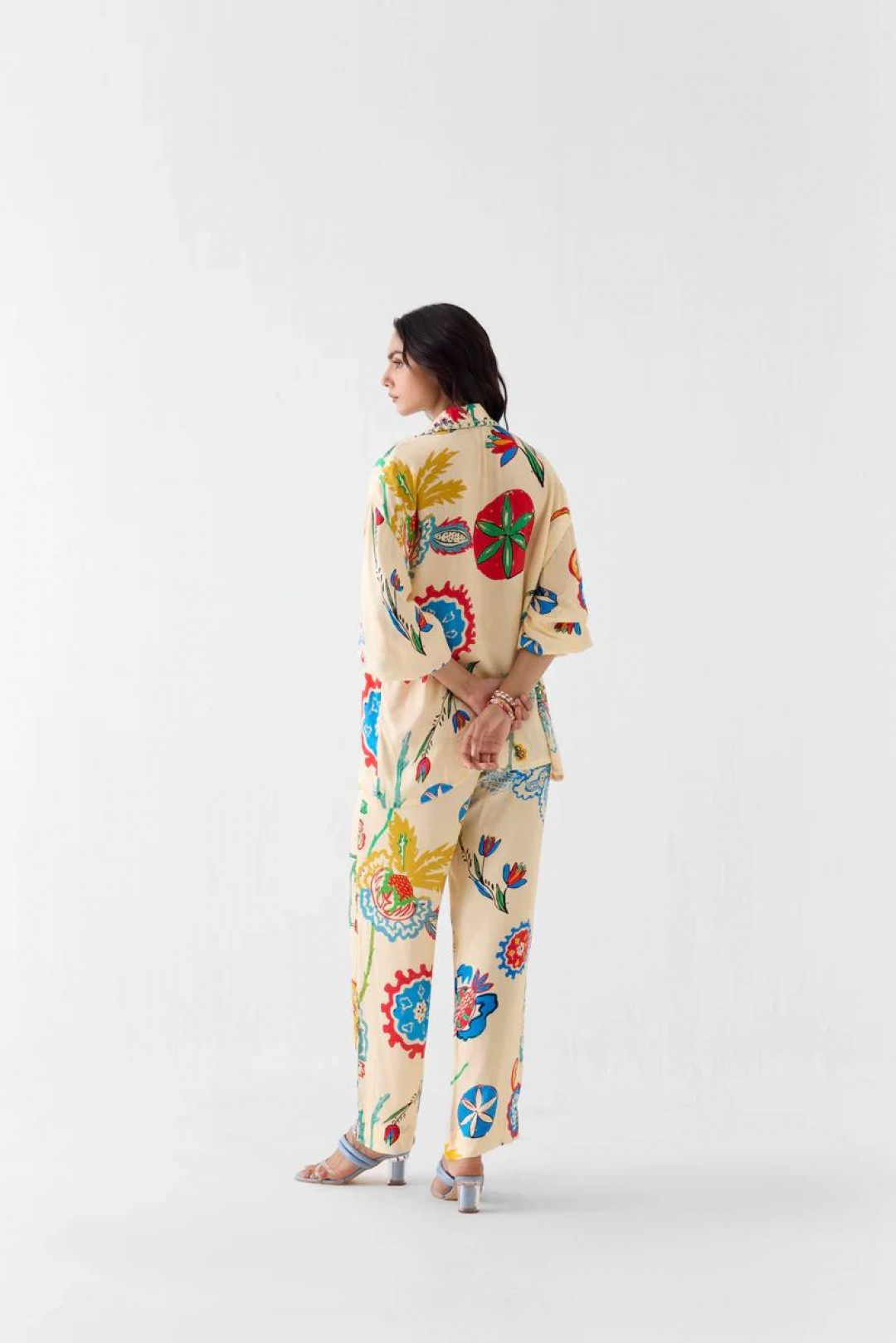 Sanganer Shirt & Trousers Co-ord by Studio Rigu on curated-crowd.com