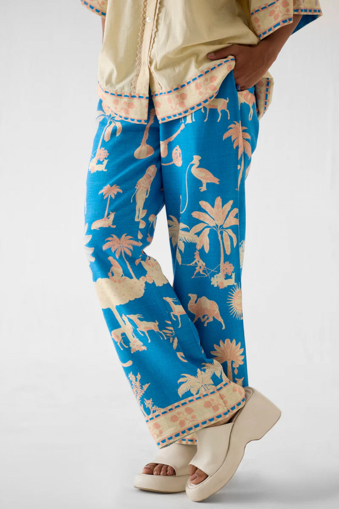 Jaipur Boxy Shirt & Trousers by Studio Rigu on curated-crowd.com