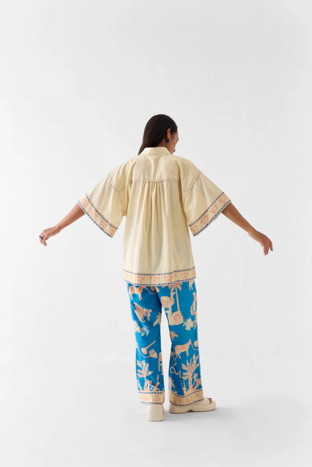 Jaipur Boxy Shirt & Trousers by Studio Rigu on curated-crowd.com