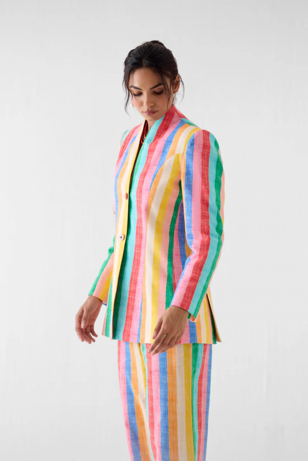 Leher Blazer & Trousers Co-ord by Studio Rigu on curated-crowd.com