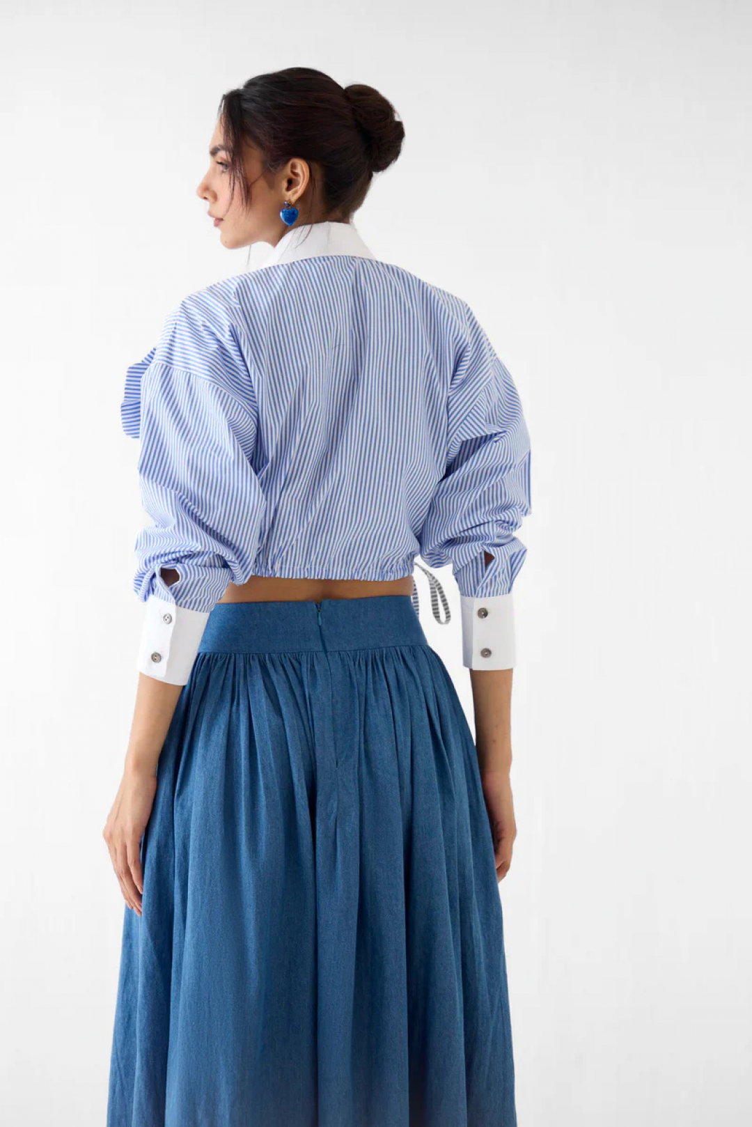 Azure Crop Shirt by Studio Rigu on curated-crowd.com
